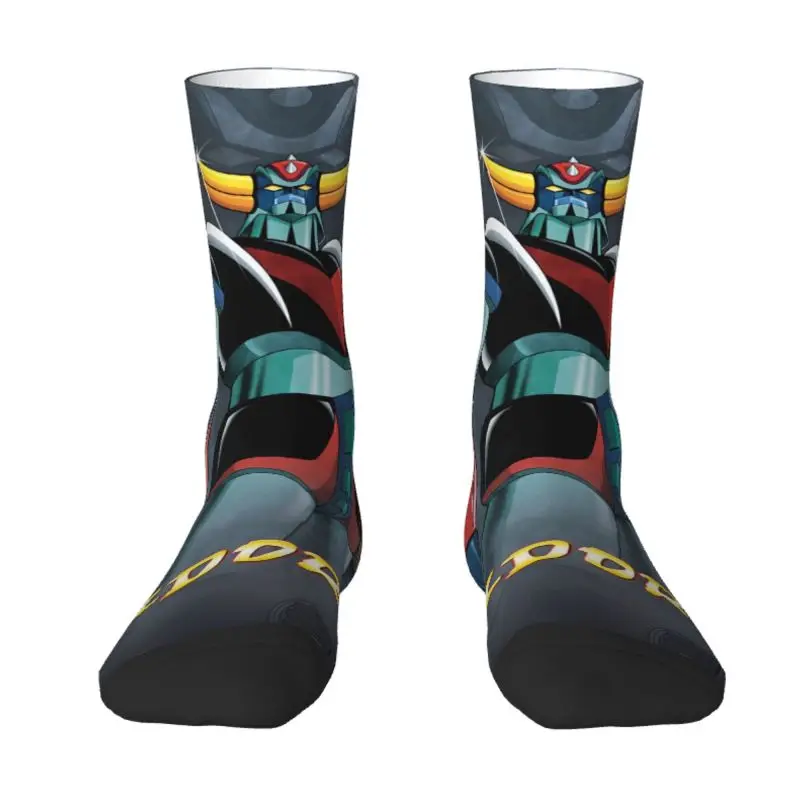 

Goldorak Grendizer Men Women Crew Socks Unisex Cool 3D Printing Anime UFO Robot Goldrake Dress Socks