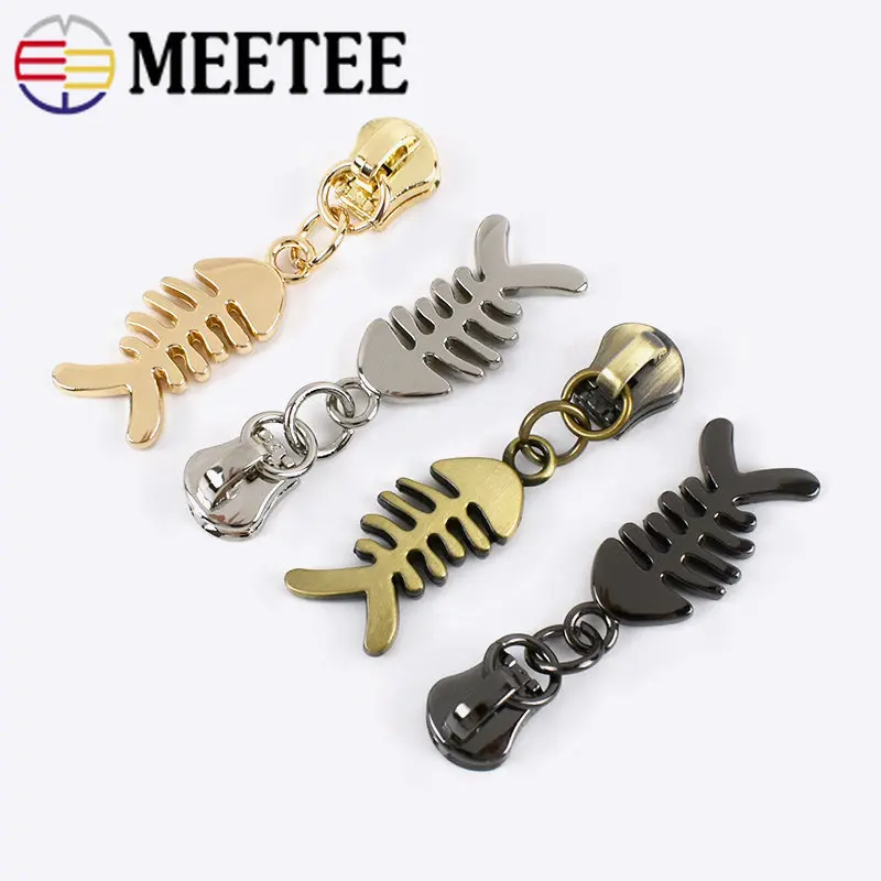 

5/10/20Pcs 5# Zipper Slider Head for Metal Zippers Fish Bone Zips Puller Sliders DIY Handbags Jacket Repair Sewing Accessories