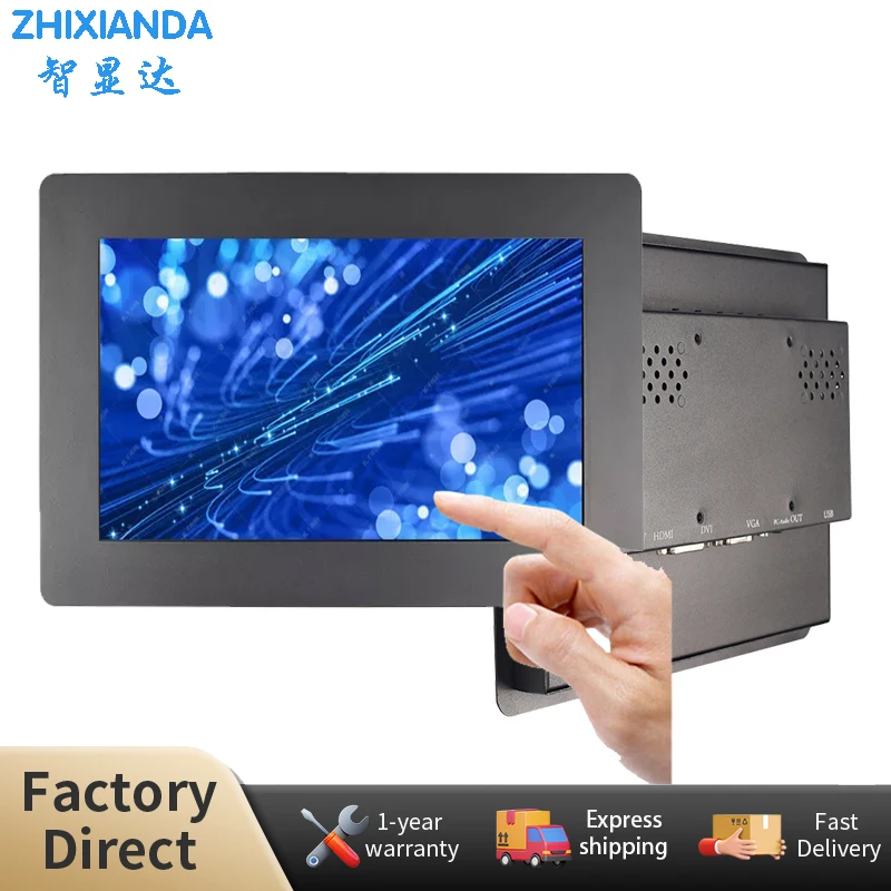 

11.6 Inch Industrial Touch Screen Monitor Embedded Panel Mount 1920*1080 Display With DVI HDMI VGA USB For Automation Equipment