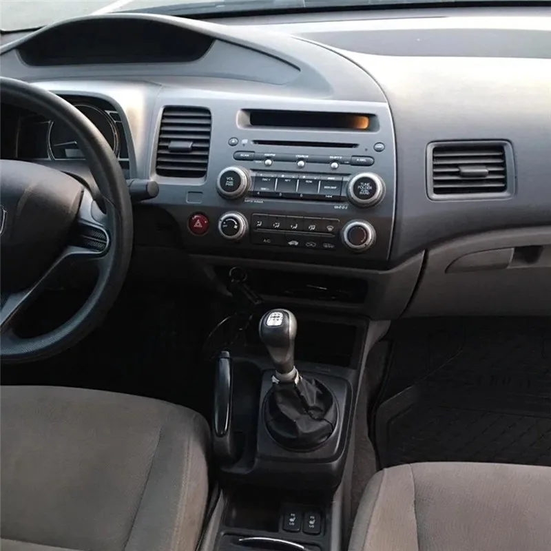 Для Honda Civic DX EX LX 2006 2007 2008 2009 2010 6 скоростей серебристый черный цвет искусственная