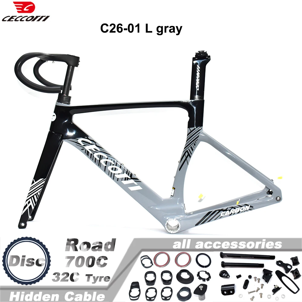 Модель CECCOTTI RF26 полный скрытый трос велосипедная рама дисковый тормоз дорожная и