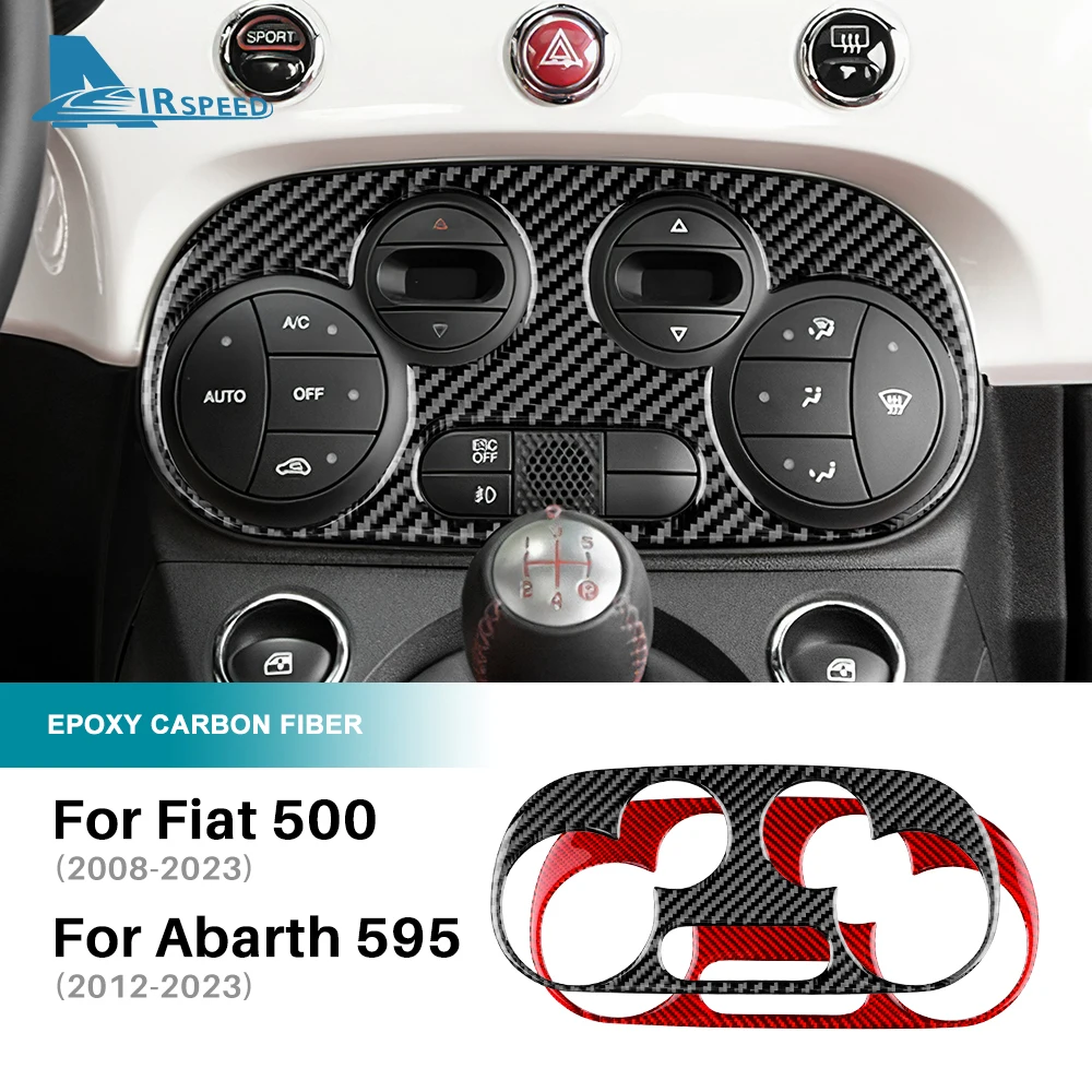 Настоящая мягкая наклейка из углеродного волокна для Fiat 500 Abarth 595 2012 2013 2014 2015-2023