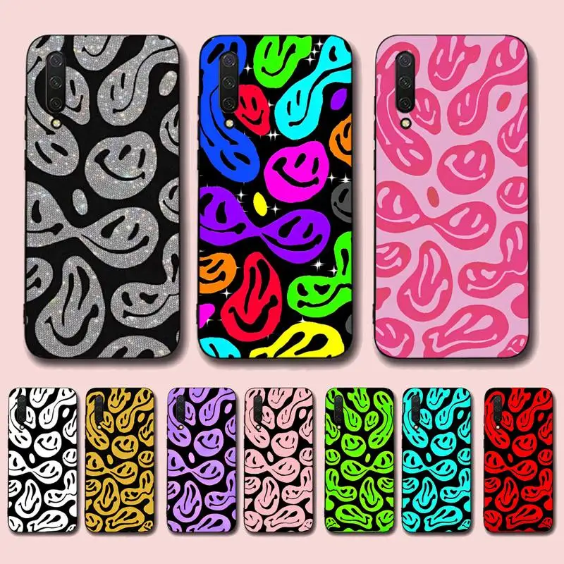 

Cute Funny Trippy Smiley Face Phone Case for Xiaomi mi 5 6 8 9 10 lite pro SE Mix 2s 3 F1 Max2 3