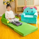 Трехслойный складной детский диван-кровать для сна, модное мультяшное сиденье с короной, милый стул для малышей, подушка для детского сада, ленивый диван, детское кресло