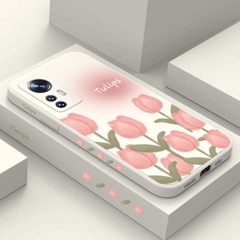 

Elegant Tulip Phone Case For Xiaomi Mi 12 11 Ultra lite 10 10S 9 11T 10T 9T Pro Lite Poco M4 X4 F3 X3 M3 5G Pro Cover