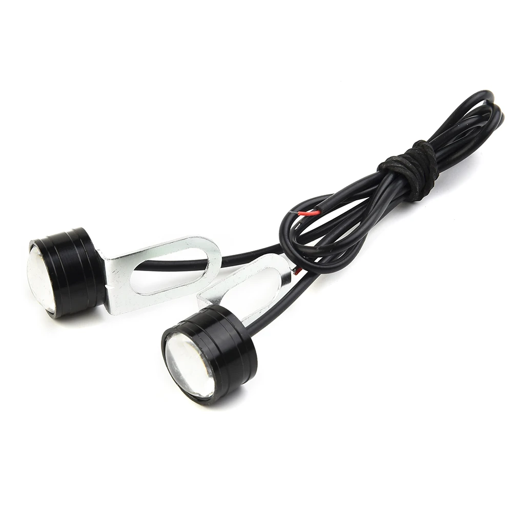 

1 Pair Lens LED Lights Running Light 12V Daytime Ice Blue Lens LED Headlight Motorcycle Durable Environment friendly