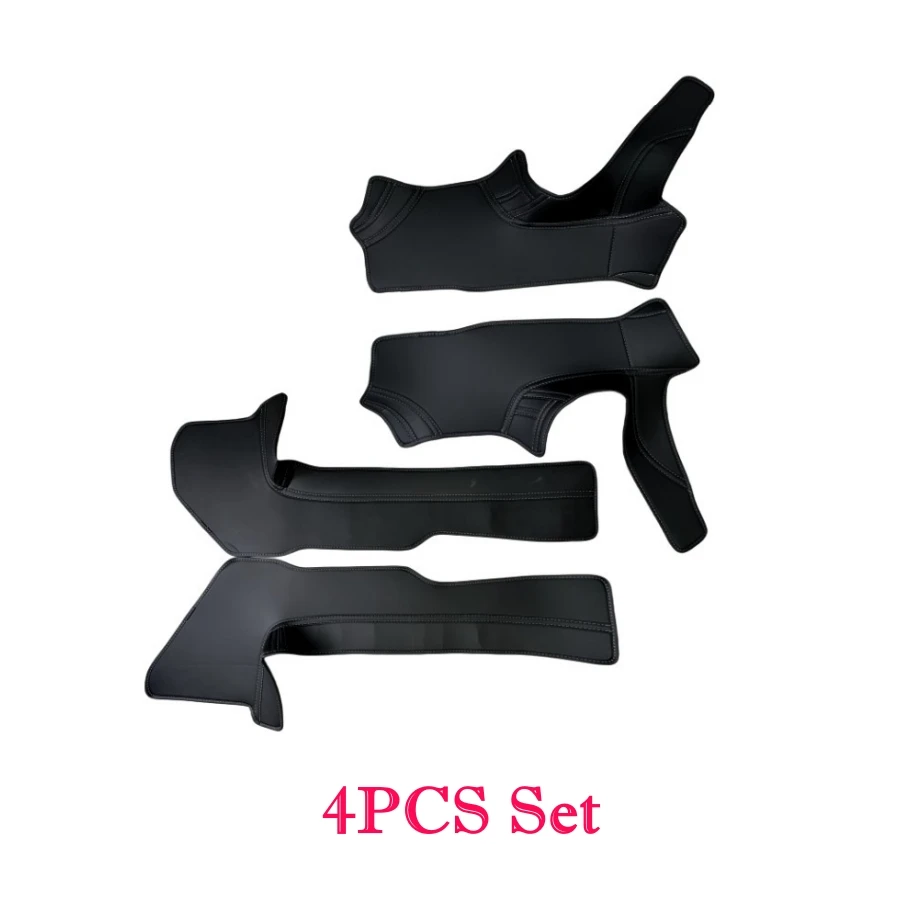 

Для Tesla Model Y Juniper 2025 черные защитные накладки на пороги из искусственной кожи Model 3 Highland 24-25, устойчивая к царапинам передняя и задняя дверь