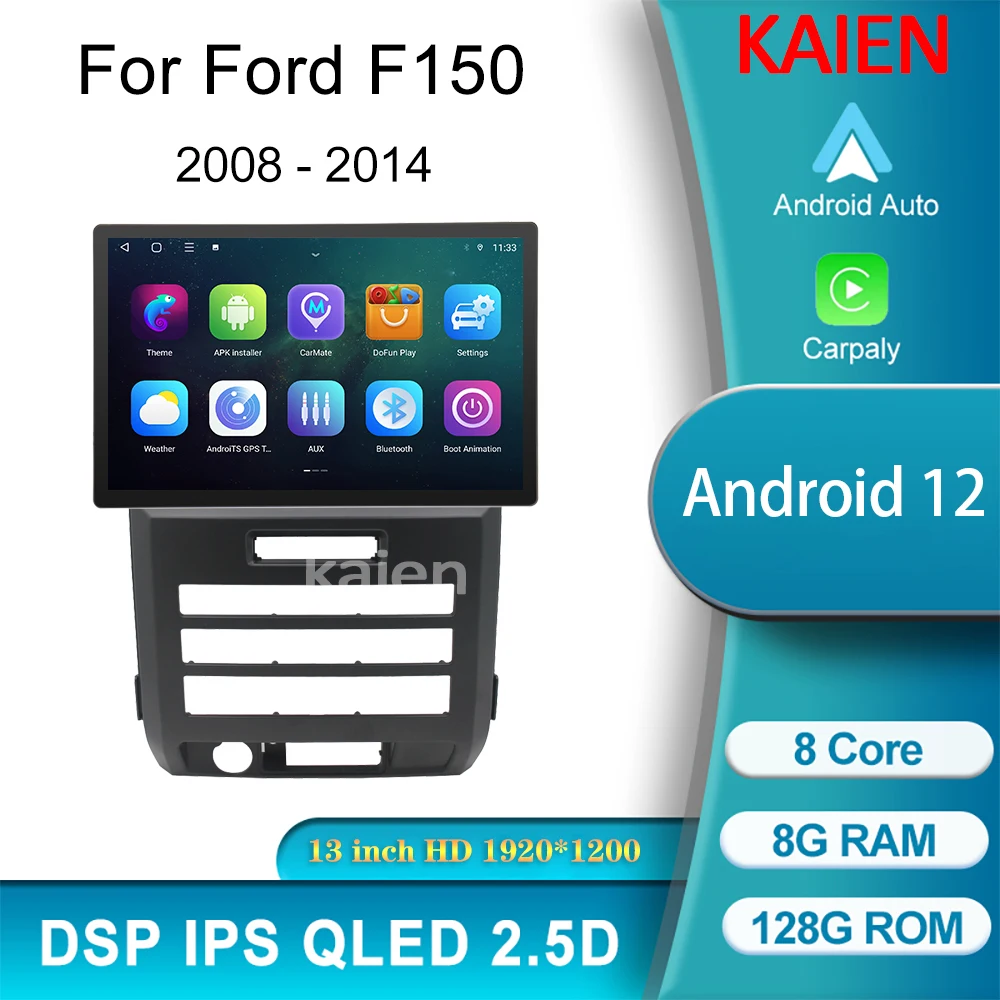 

KAIEN For Ford F 150 F150 Raptor 2008-2014 Android 12 Auto Navigation GPS Car Radio DVD Video Player Stereo Carplay 4G Autoradio