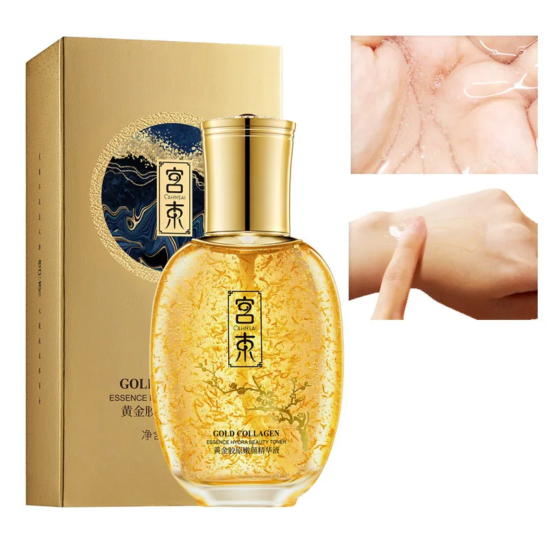 

Gold Collagen Face Serum 150ml Anti Aging Moisturizing Shrink Pores Essence Refresh Tender Repair Acne Easy To Absorb Skincare P