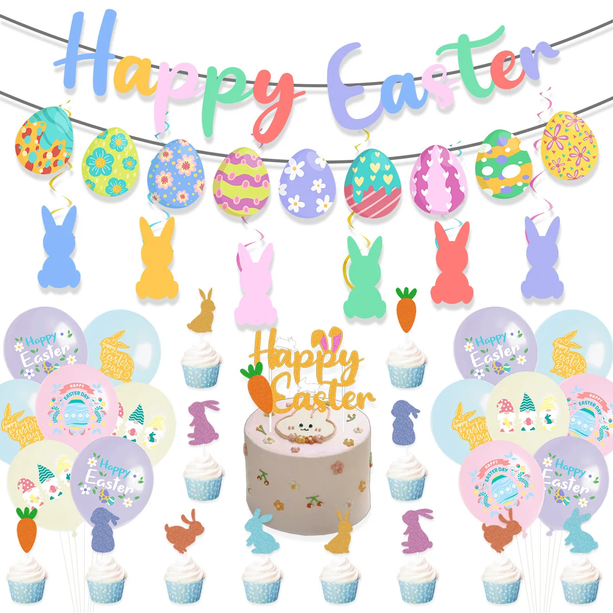 Пасхальные яйца тематика оформления детской комнаты украшение для торта кролика