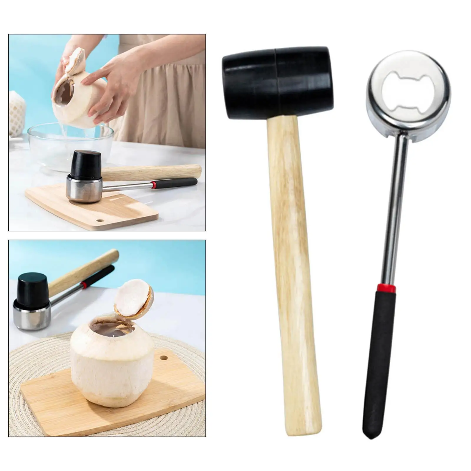 

Stainless Steel Coconut Opener Easy to Open Coconut Shredder Tool Scraper
