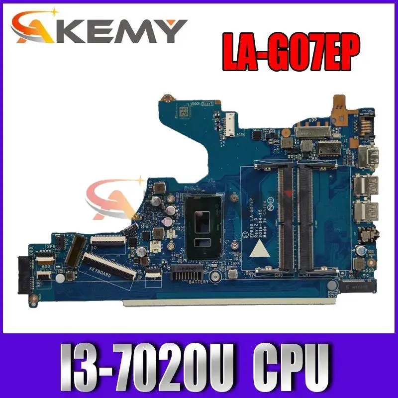 

Akemy For HP 15-DA 15-DA0076nr Laptop Motherboard SR3LD I3-7020U L20373-001 L20373-601 EPK50 LA-G07EP DDR4 100% Tested Fast Ship