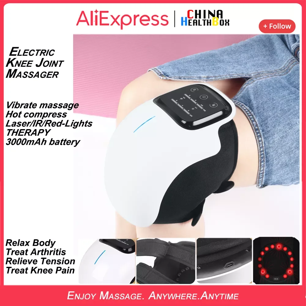

NEW2023 2022 SuperDeal 90% Off Smart Joint Leg Massager with Infrared & Laser for Therapy Knees Pain Relief With Warm Heatin