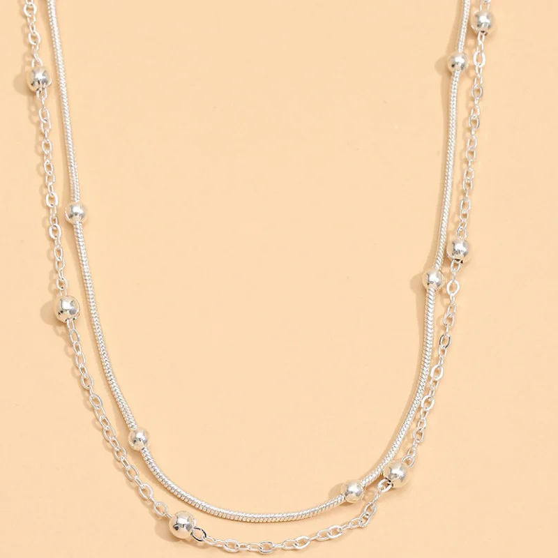 

Women Simple New Double layer Necklace Temperament Jewelry Accessories