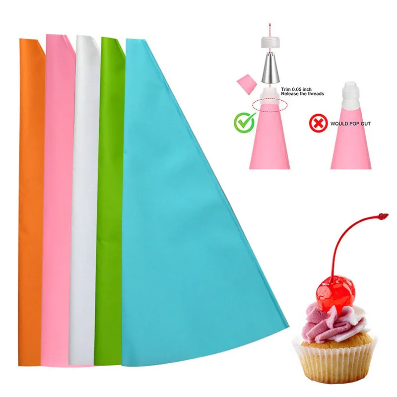 

1pc DIY Reusable Silicone Piping Bag Pastry Bags Cream Cupcake Decorating Baking Tools Kitchen Accessories Fondant Sugarcraft