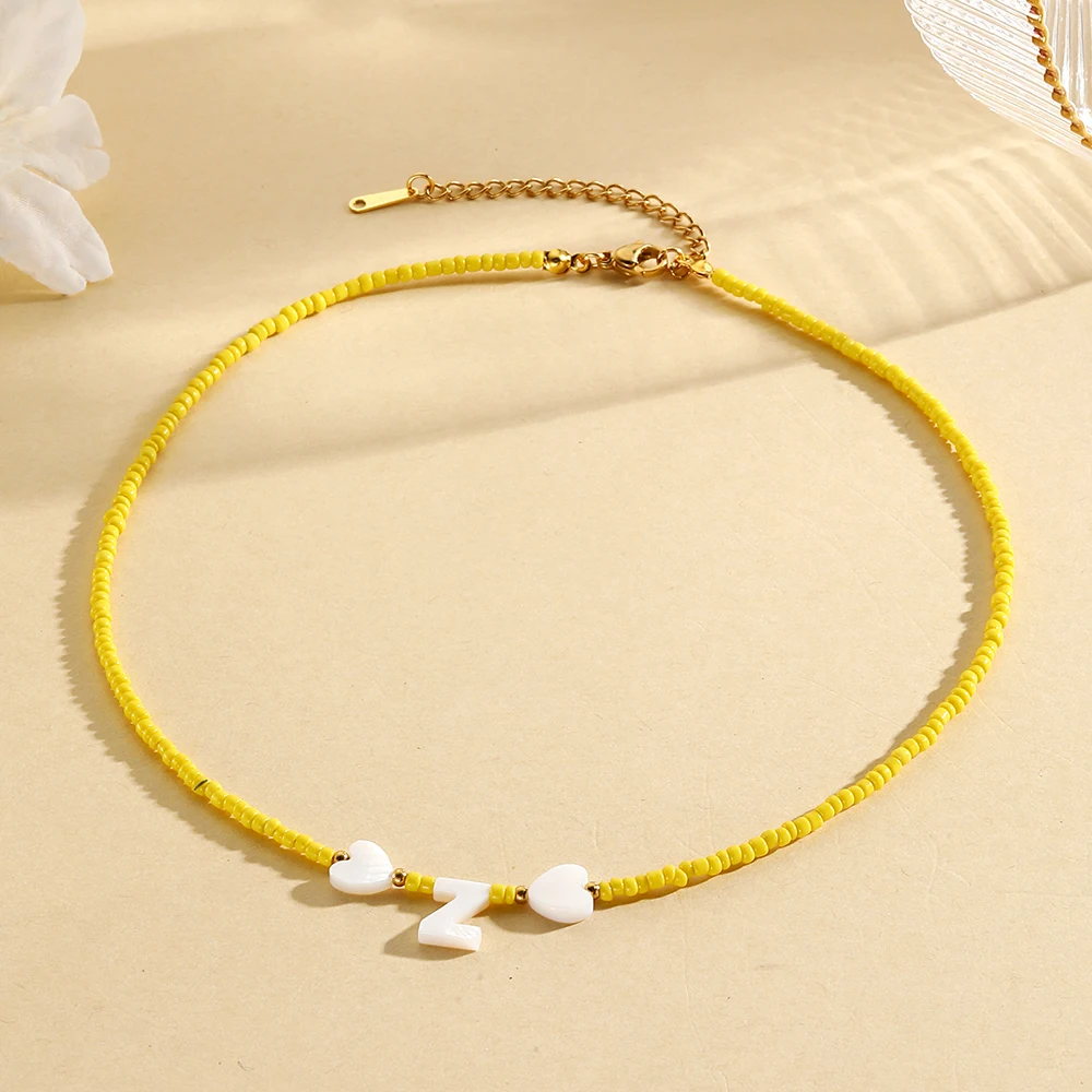 10 шт. минималистичное бонийское стильное 26 имя любовь ракушки буквы розовый