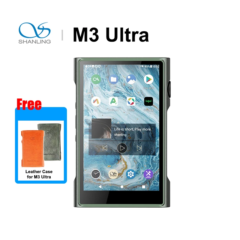 

SHANLING M3 Ultra Android 10 Bluetooth HiFi Portable Music Player Dual ES9219C DAC chips Snapdragon 665 3.5+4.4mm LDAC DSD256