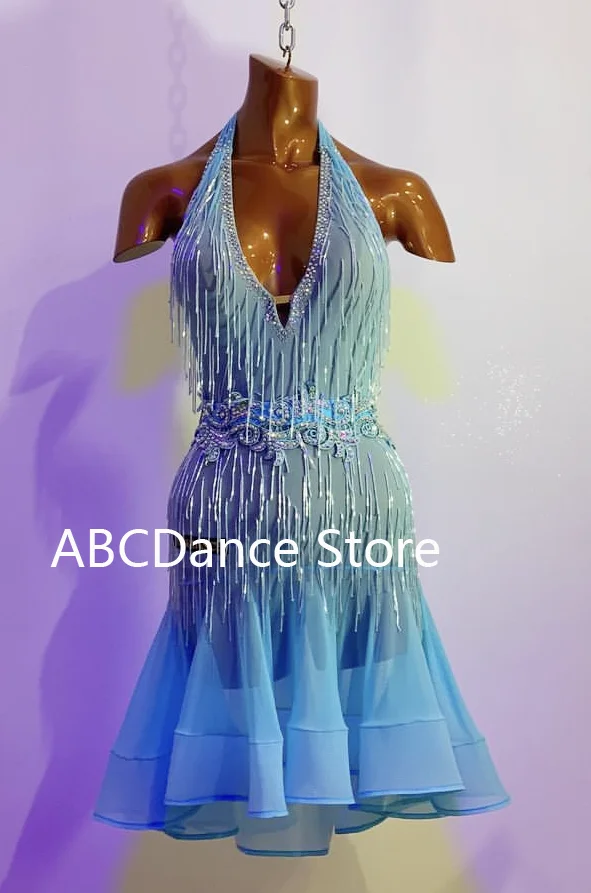 Женское платье для латиноамериканских танцев танцевальное и британских