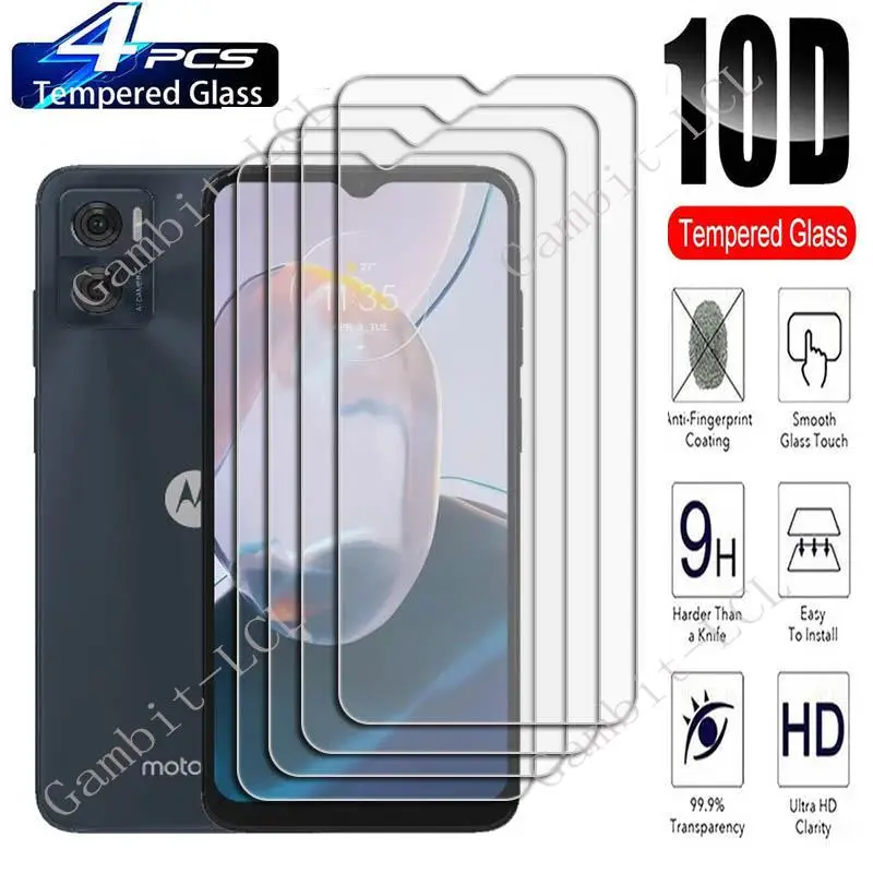 

Защитное закаленное стекло для Motorola Moto E22 6,5 дюйма, 4 шт.