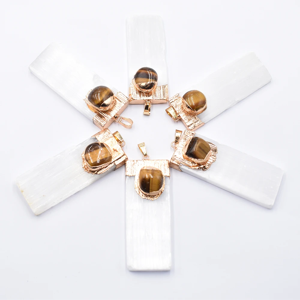 Название товара wholesale 6 шт./лот натуральный селенитовый пластырь тигровый глаз