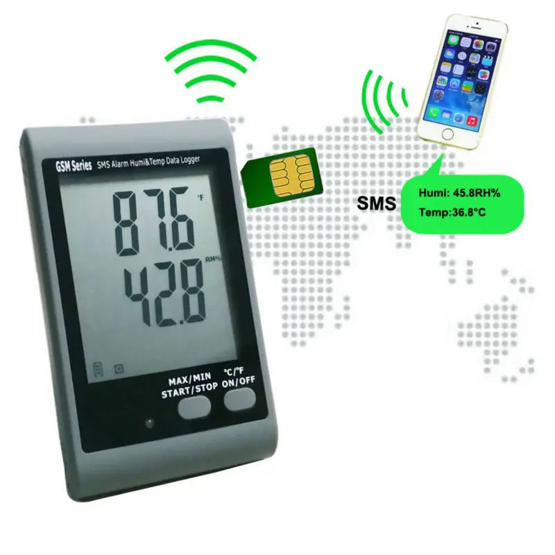 

GSM SMS Temperature and Humidity Data logger (AMT-138/AMT-138E)