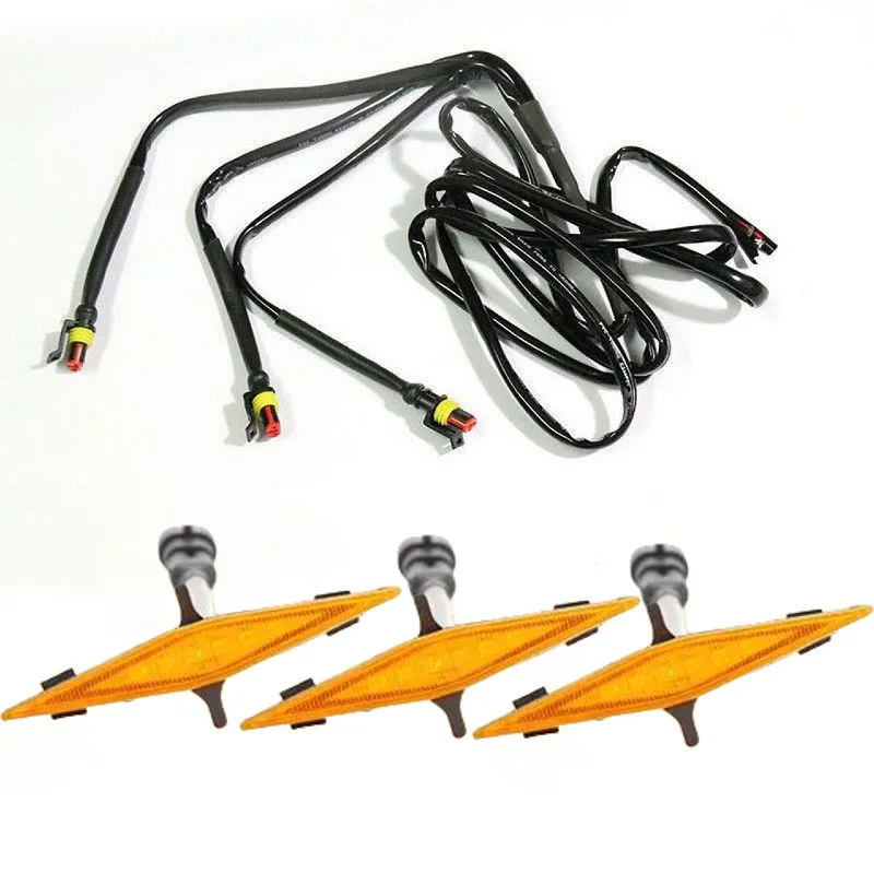 

3/4/5/6 светодиодный т. светодиодные передние лампы для решетки радиатора s, янтарсветильник свет, внешние лампы для решетки радиатора, дневные ходовые огни для Toyota 4runner TRD Pro 2014-2019