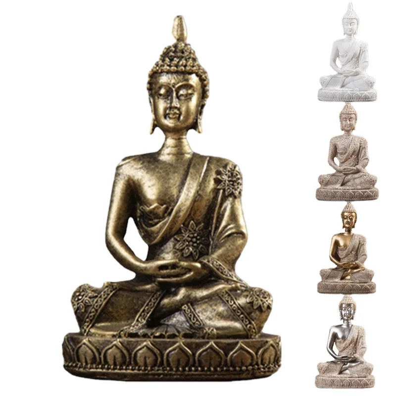 

Creative Buddha Ornament Mini Zen Home Living Room Hallway Decoration Resin Crafts Decorations