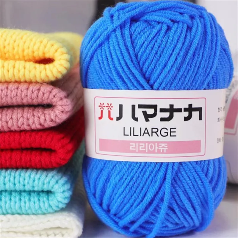 

4Ply 25g Colorful Soft Cotton Yarn Babycare Thick Crochet Yarn DIY Hand Craft Knitting Wool Yarn Craft Baby Knitted Chunky 1pc
