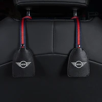 car leather emblem styling rear seat item storage hook shelf for mini cooper one jcw r50 r53 r55 r56 r57 r58 r59 r60 r61 f54 f55