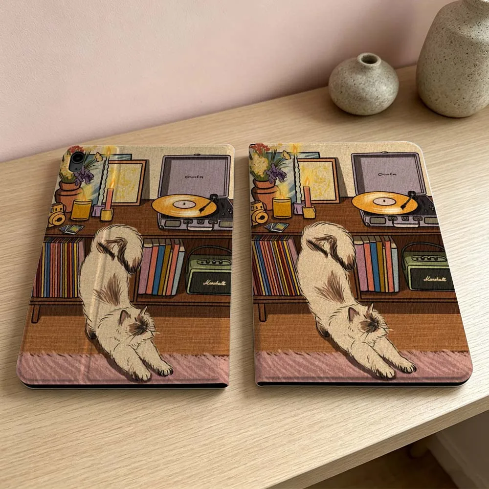 Модный чехол с кошачьим принтом для iPad Pro, Air, mini 7, 6, 5, 4, 3, 2, 1, 9-го, 8-го поколений, M5, M4, 11-го, 10-го поколений, A17 Pro, A16, чехол для планшета 11 дюймов (art.: 3920db90df386) - 3920db90df386