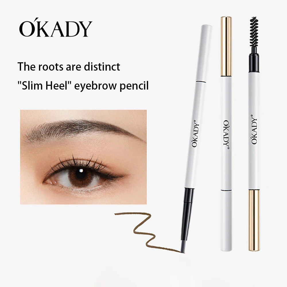 

OKADY Ultra Fine Duck Bill Eyebrow Pencil Double-ended Eyebrow Pencil Long Lasting Waterproof Blonde Brown Eye Brow Makeup