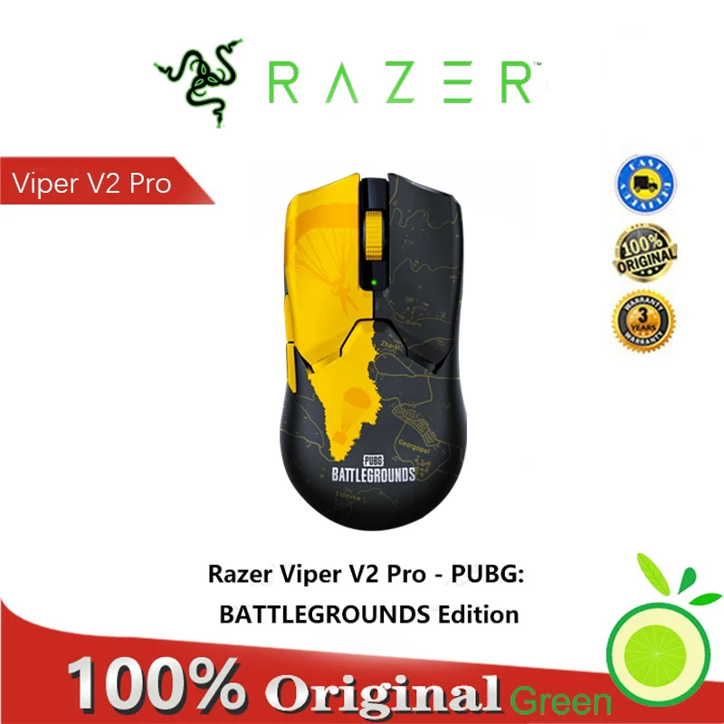 

Razer Viper V2 Pro PUBG Wireless Esports Mouse, BATTLEGROUNDS Edition, Ultra Light, Ultra Fast, 30K Optical Sensor, 58g