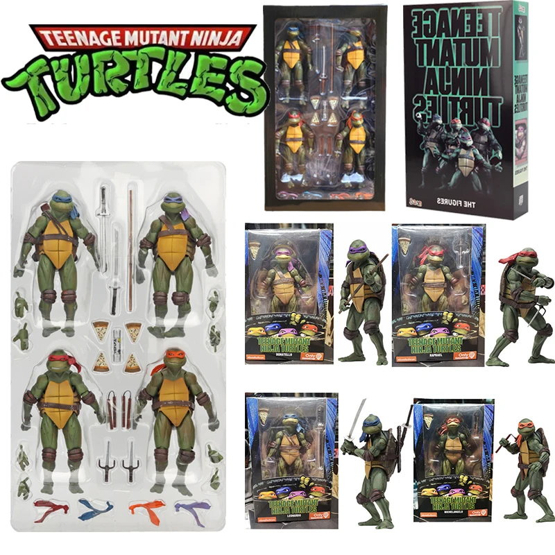 

Ninja Turtle Anime Figure Neca 1990 Film Version Limited Edition Action Figurine Pvc TMNT 2018SDCC Collection Doll Model Toys