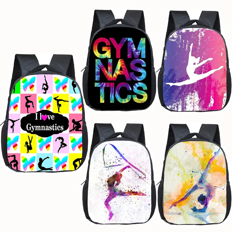 

Gymnastics Art Print Backpack Children School Bags for Girls Bookbag Kids Kindergarten Backpack Bag Kawaii Toddler Bags Gift