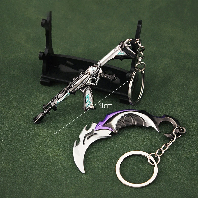 

Valorant Weapon Melee Reaver 2.0 Karambit Knife Metal M4 Game Peripheral Samurai Sword Alloy Model Keychain Pendant Kid Gift Toy