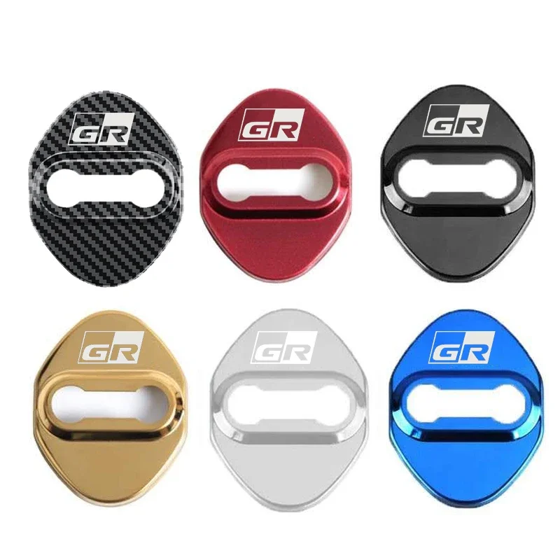 

4 шт. чехлы на дверные замки автомобиля для GR Gazoo Racing Sport Corolla C-HR RAV4 Avensis Yaris Aygo защитная пряжка антикоррозийная крышка