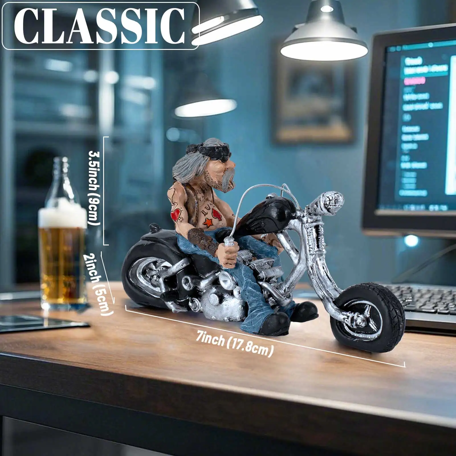 

Фигурка байкера из смолы