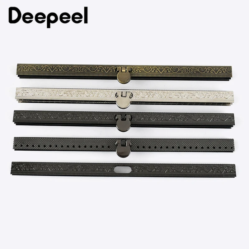 5PCS Deepeel 19cm Metal Embossed Purse Frame Bag Lock Clutch Coin Bags Clasp Sewing Hardware Wallet Accessories HandBag Parts | Багаж и