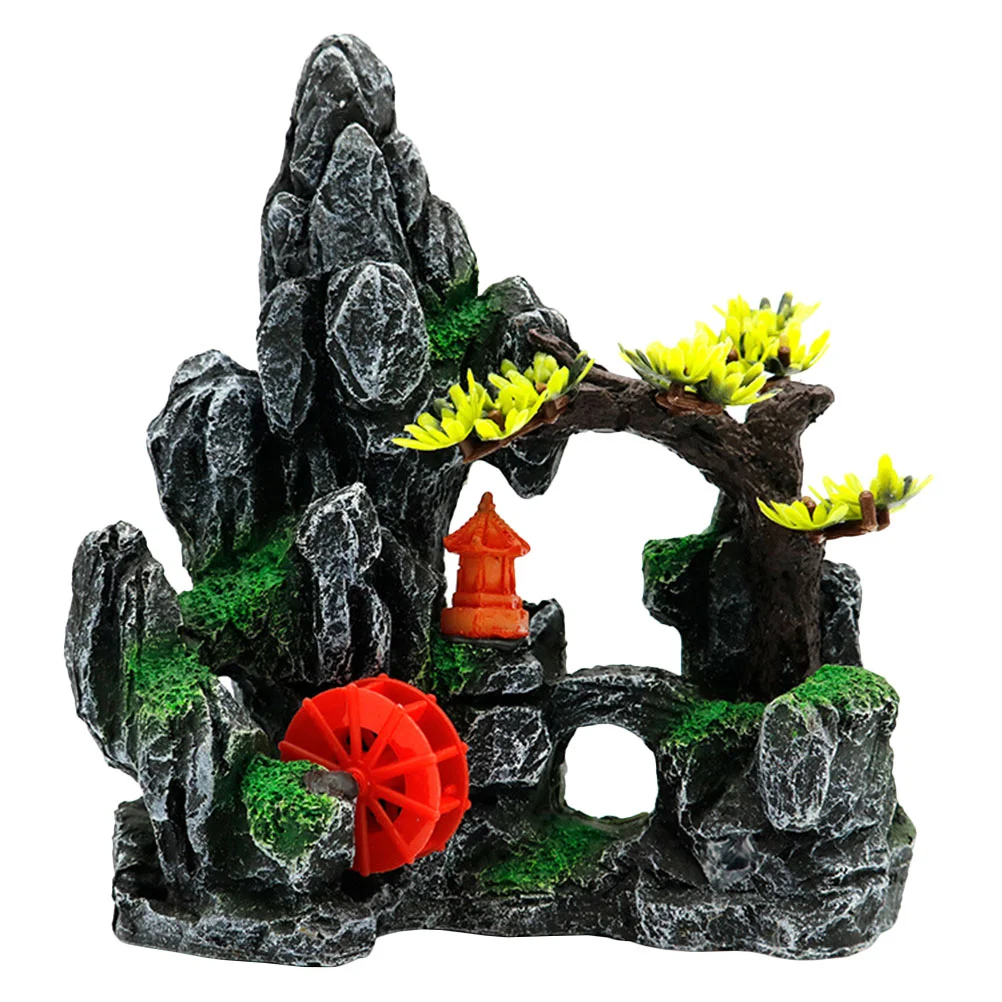 

Aquarium Fish Tank Mountain Ornament Resin Stone Rockerydecorations Decor Hideout Decoration Cave Plants View Hides Tree