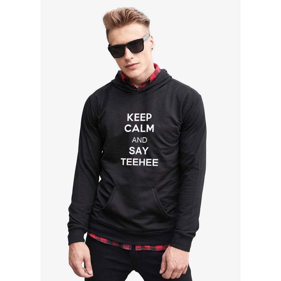 

Aikooki Nigahiga Hoodies High Quality Homme Autumn Print Keep Calm And Say Teehee Hoodie Sweatshirt