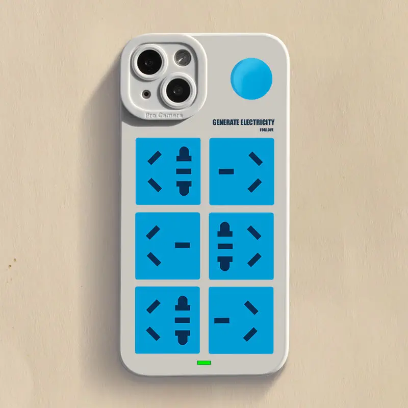 

Charging socket iPhone case creative silicone new protective cover