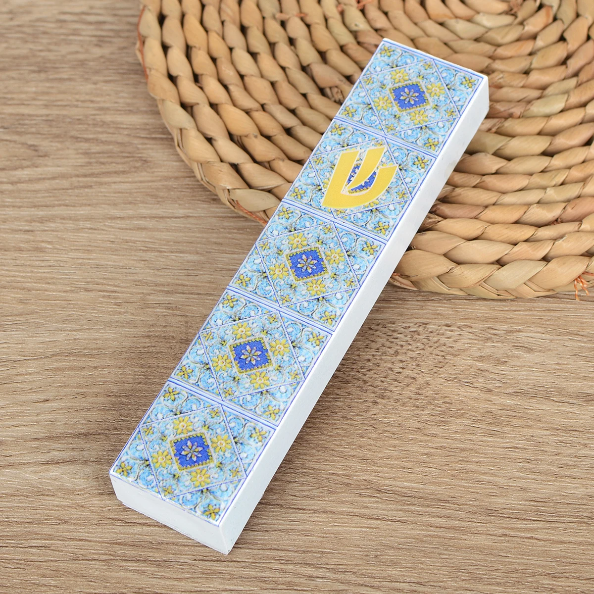 

Современный самоклеящийся чехол Mezuzah с прокруткой для двери, еврейский чехол Mezuzah для внутренней и наружной акриловой крышки