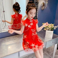 teen girls dress new summer dress for childrens cheongsam little girl baby chinese style princess dress hanfu