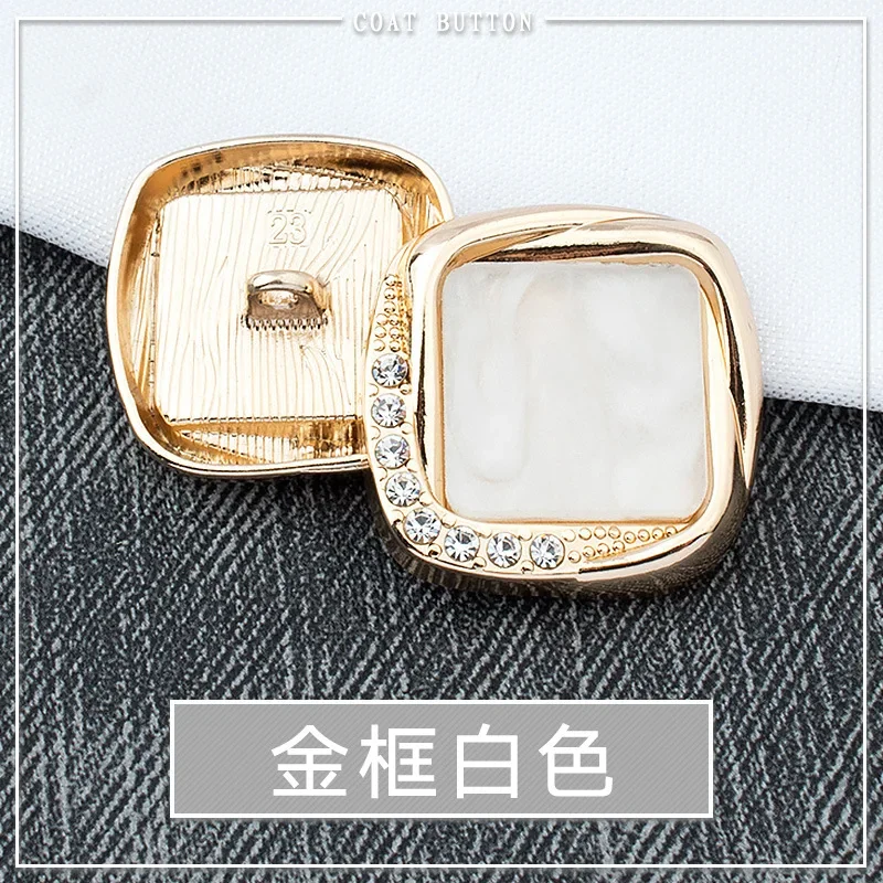 10 шт./упаковка Женское шерстяное пальто с квадратными металлическими пуговицами