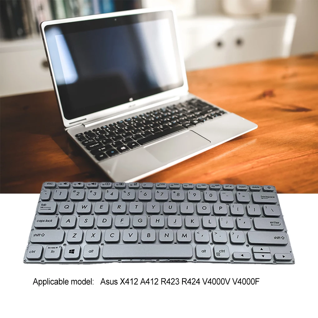 

Keyboard Efficient Toetsenbord Dustproof Keyboards Repair Parts Anti-slide Keypad Replacement for Asus Vivobook X412