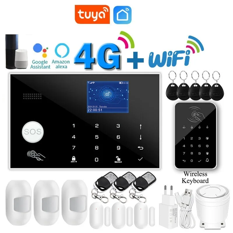 

Система охранной сигнализации Tuya с поддержкой Wi-Fi и GSM, 4/2 ГГц, 433 МГц