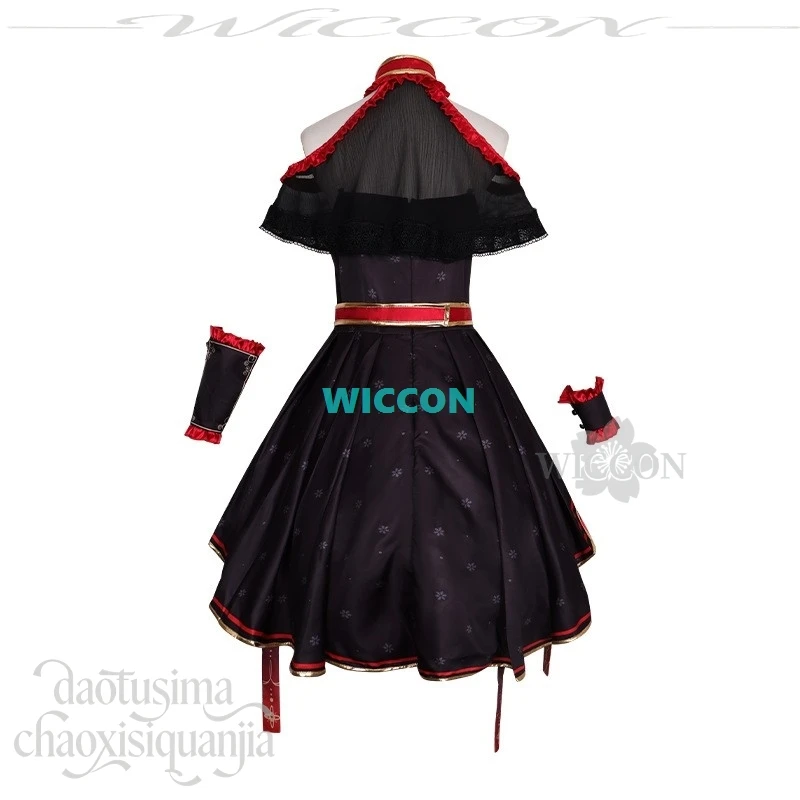 Костюм для косплея Азуасавы Кохане из игры Project Sekai Unaware Drunkard Idol Stage: Китайский стиль, красно-черное платье, готика, лолита (art.: 3920dbd425c9f) - 3920dbd425c9f