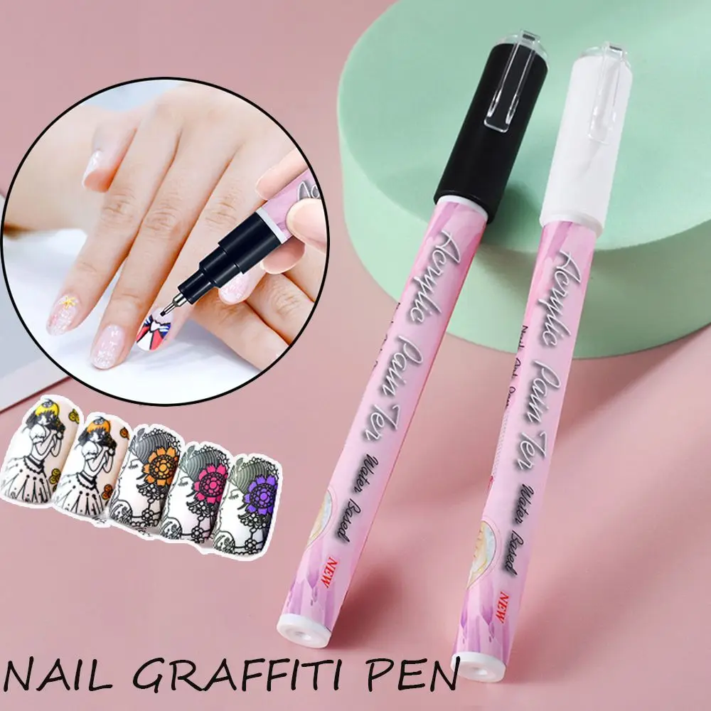 

1PC 4Colors DIY Drawing Tools Nail Painting Abstract Lines Sketch Nail Art Graffiti Pen Flower