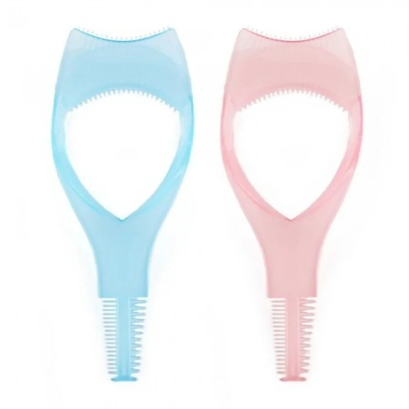 

Mascara Shield Guide 3 In 1 Eyelashes Tools Applicator Upper Lower Lash Guard Curve Comb Eyelash Guide for Makeup 2 Colors