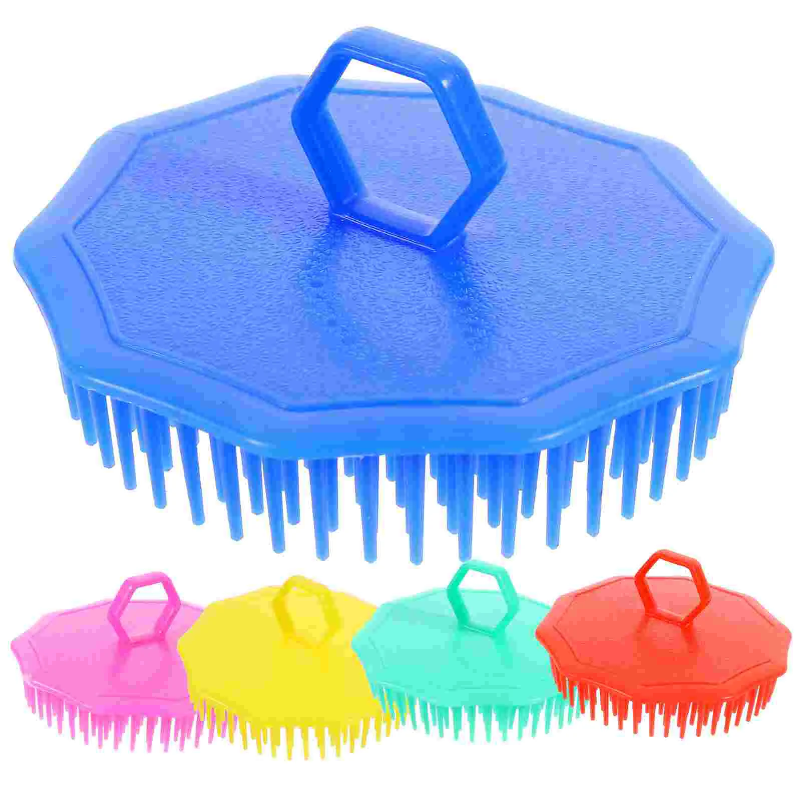 5 шт. щетка для чистки волос портативная расческа массажа головы массажер кожи